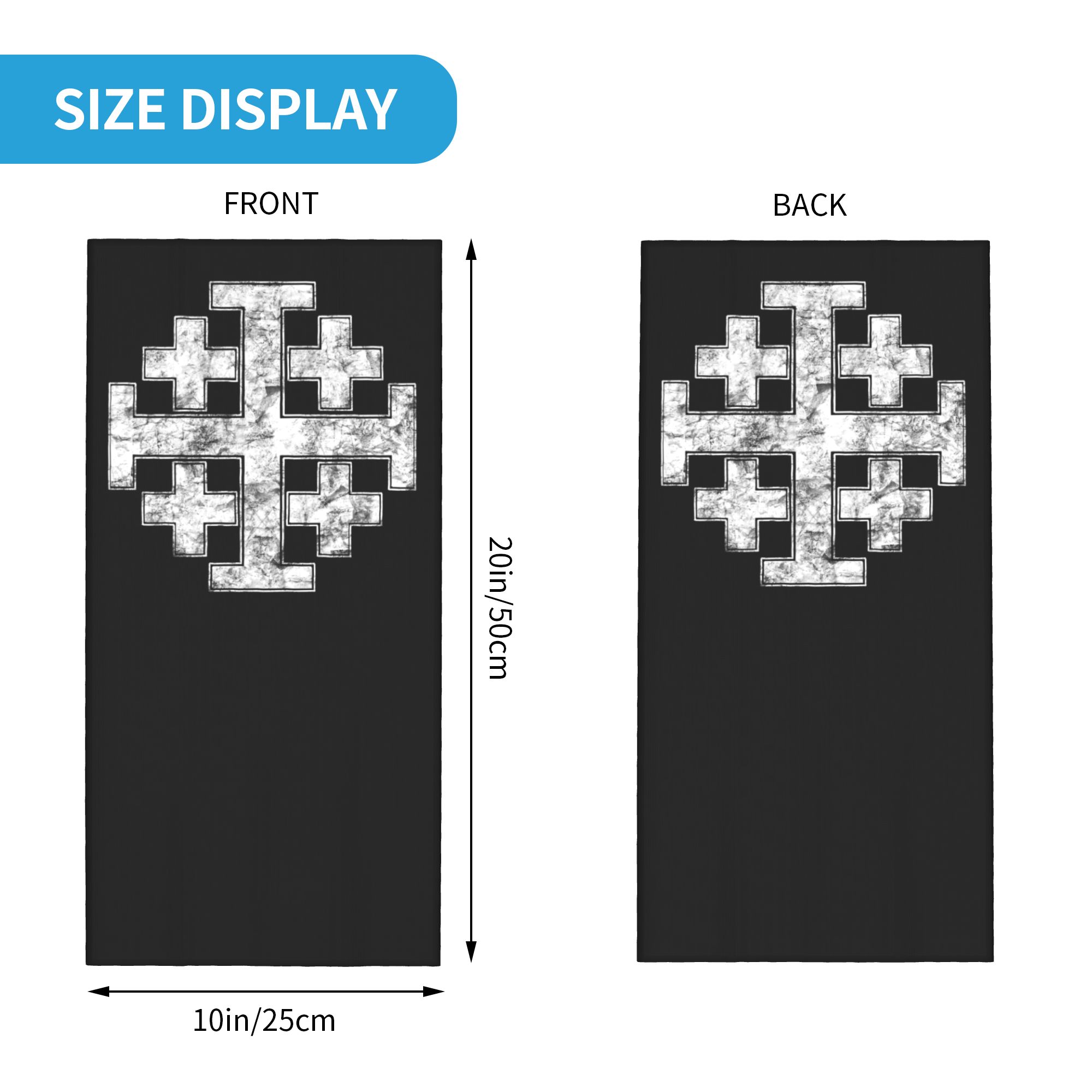 騎士エルサレムクロスクリスチャンバンダナネックカバーバラクラ - Neck Gaiter Face Cover のレビューと価格