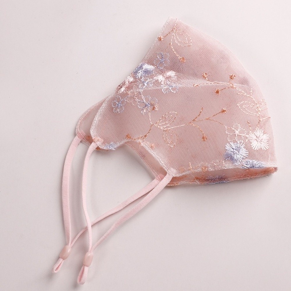 古典的な刺繍フラワーベールマスク防塵通気性レースマスク調節可 - Cloth Face Mask Washable のレビューと価格