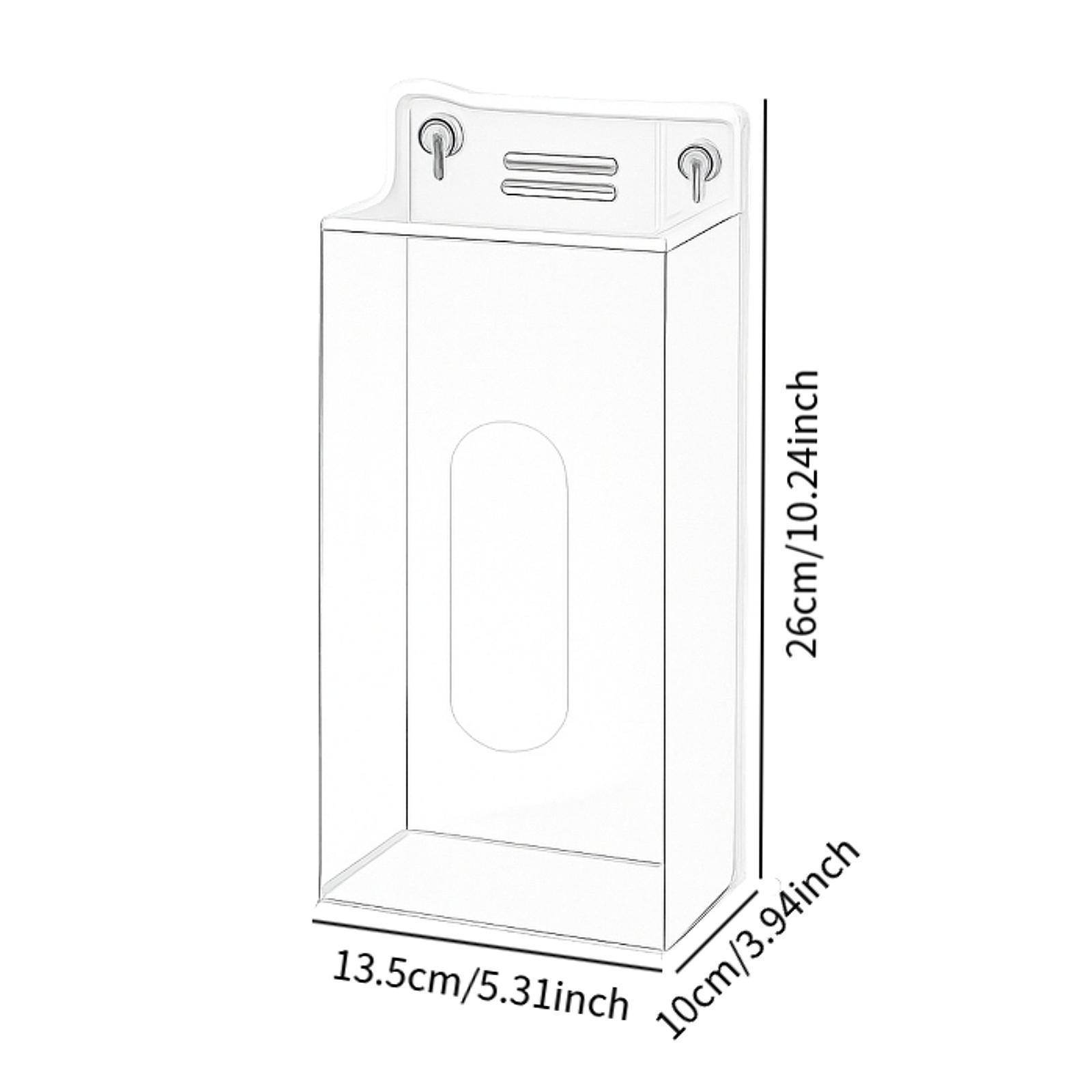 アクリル製グローブボックスホルダー 壁掛け式 簡単設置 多用 - Face Mask Storage Box のレビューと価格