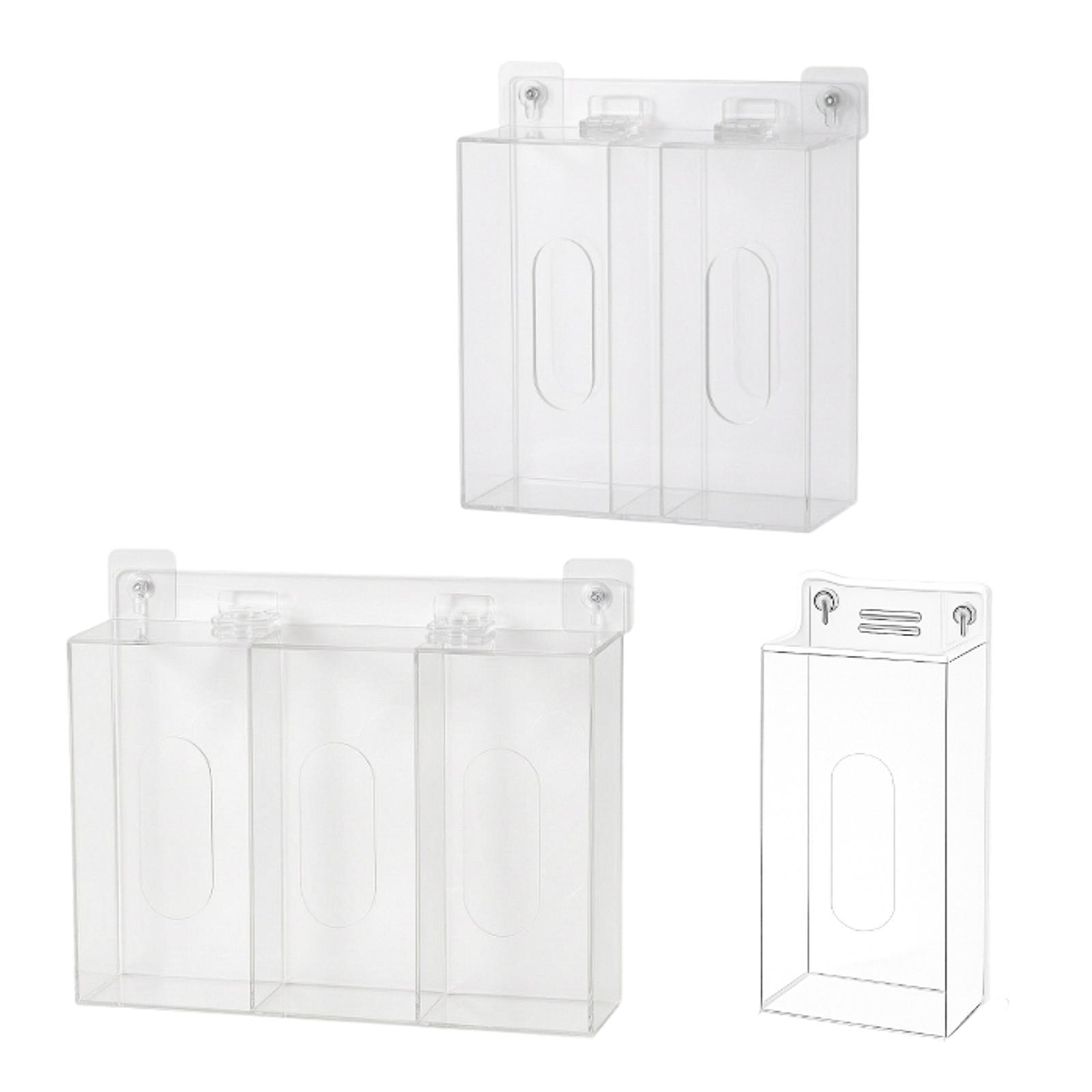 アクリル製グローブボックスホルダー 壁掛け式 簡単設置 多用 - Face Mask Storage Box のレビューと価格